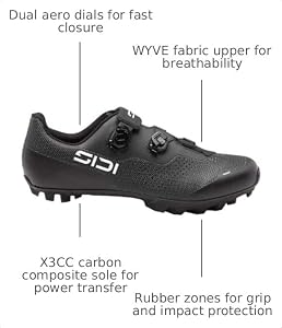 Amazon.com: Sidi Dominator X XC Clipless Shoes - Men's, Black, 40